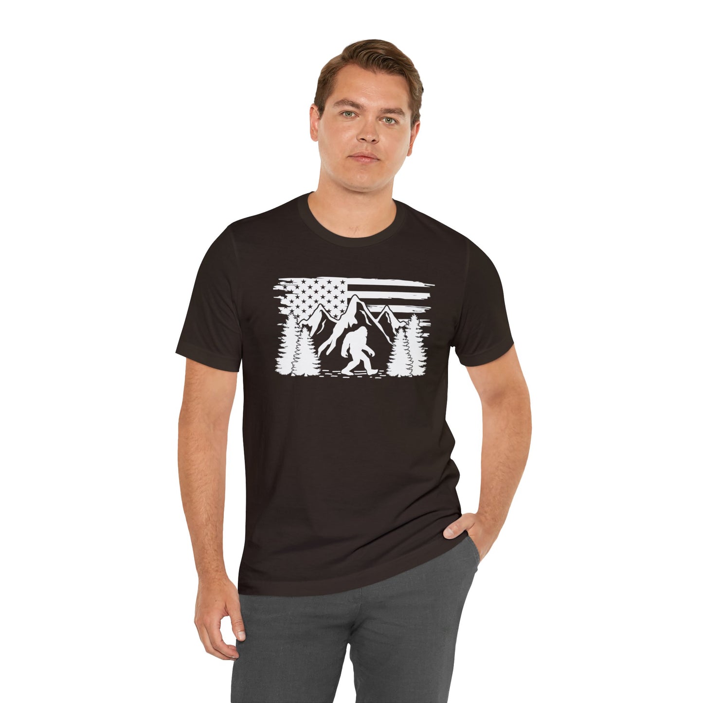 Bigfoot American Flag T-Shirt