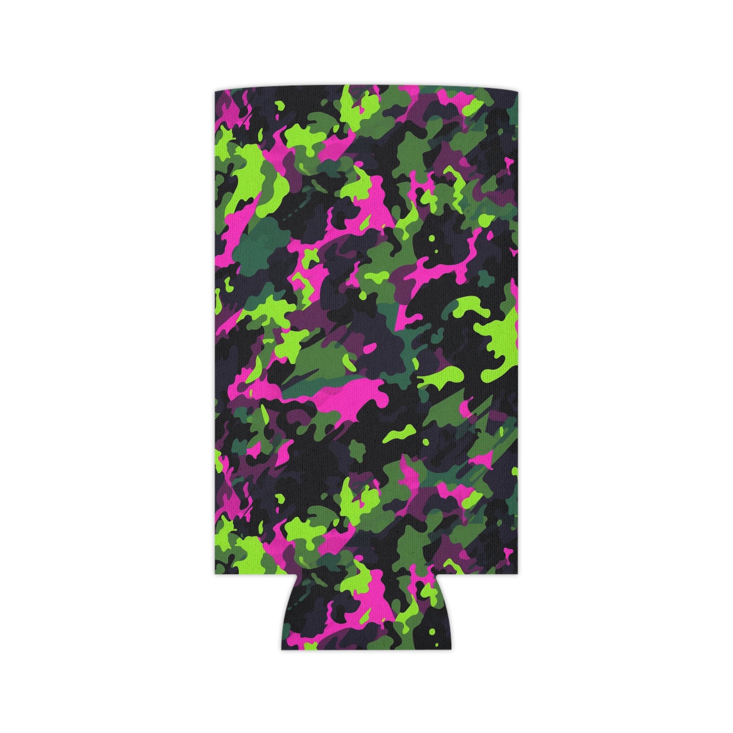 Neon Camo Can Cooler