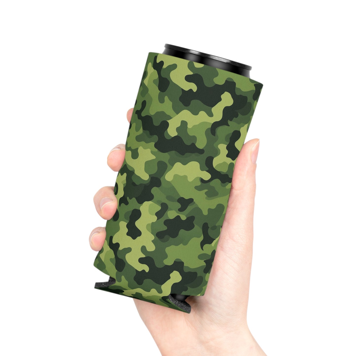 Light Green Camo Can Cooler