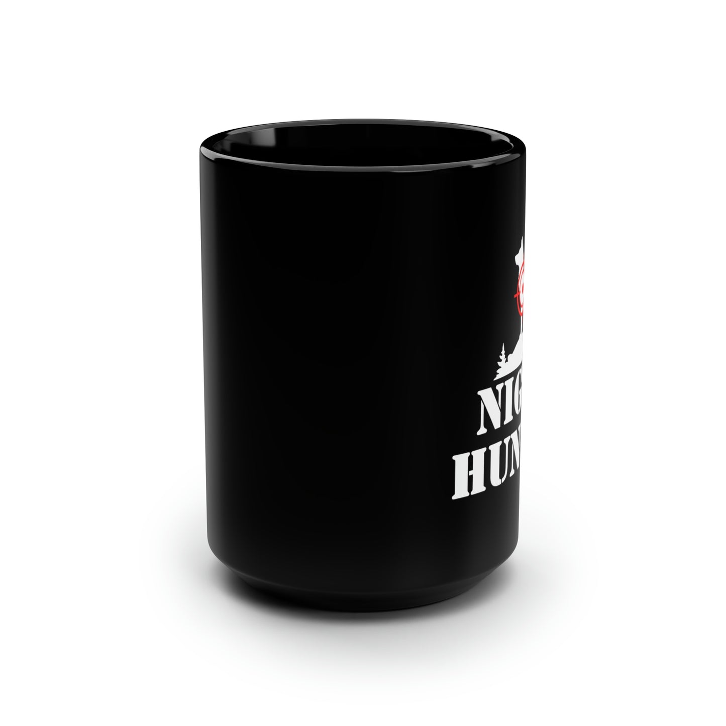 Coyote Night Hunter Red Dot Mug, 15oz