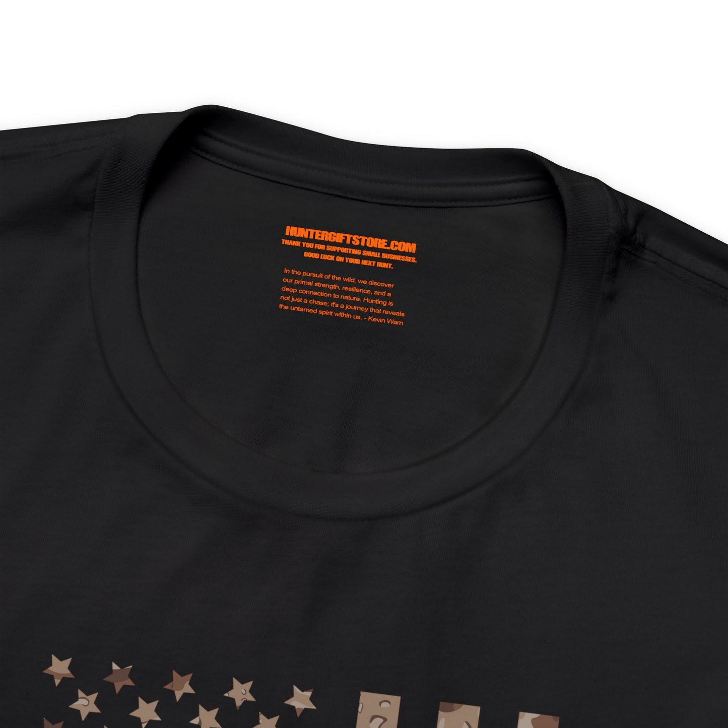 American Flag Brown Camo Deer T-Shirt