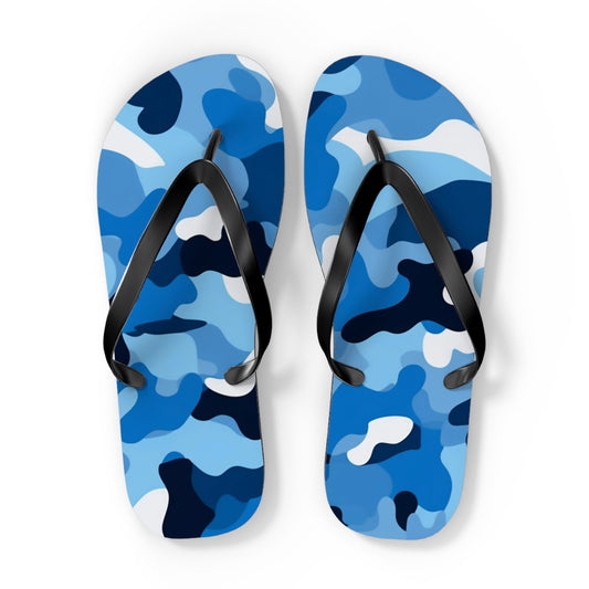 Blue Camo Flip Flops