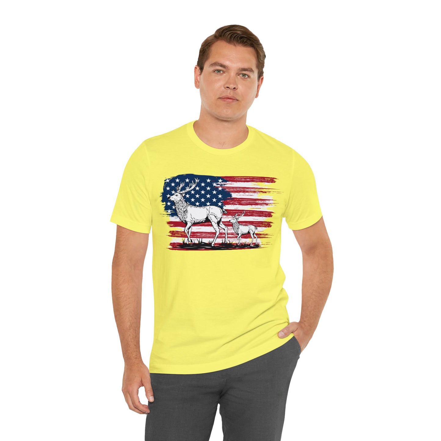 Elk American Flag T-Shirt