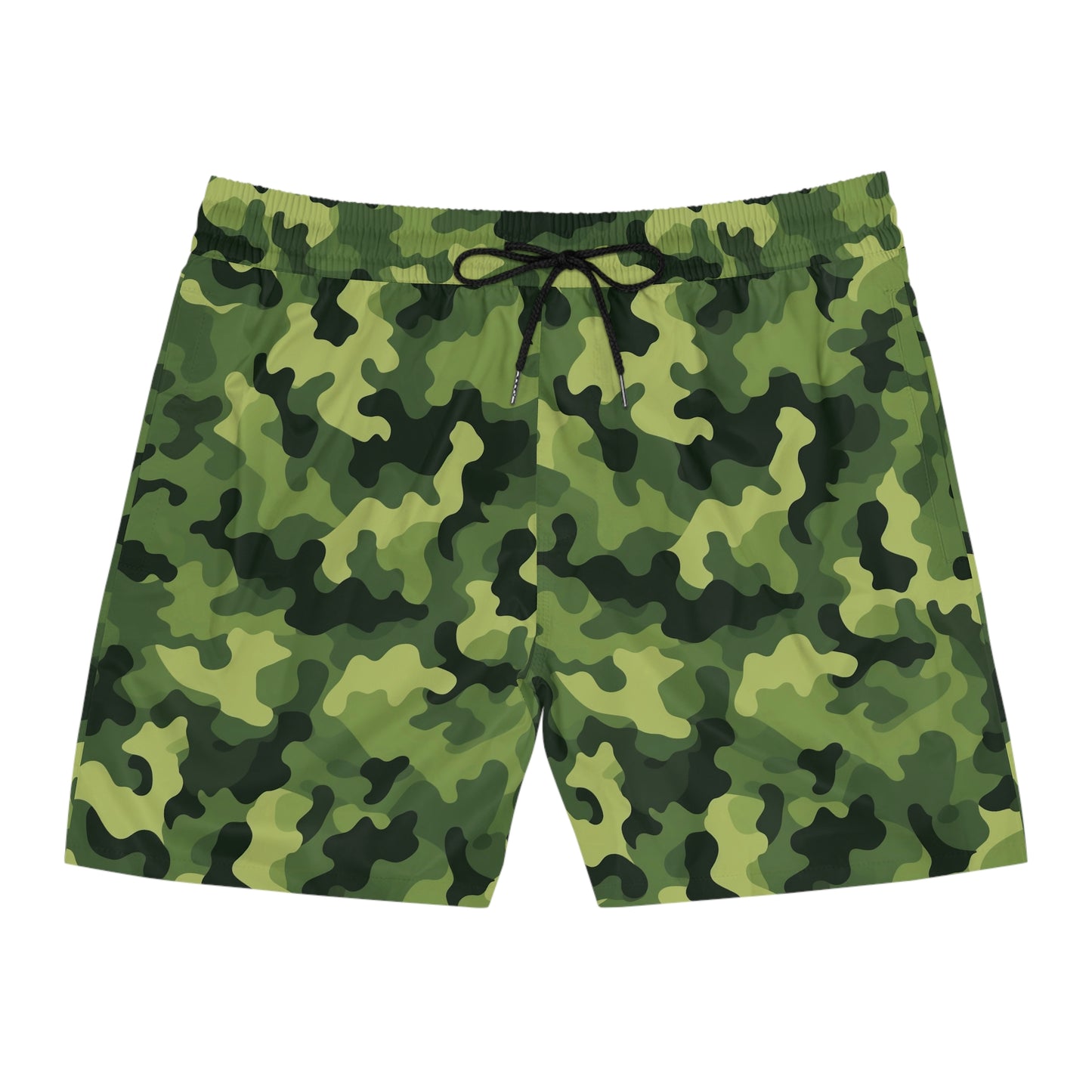 Light Green Camo Swim Trunks