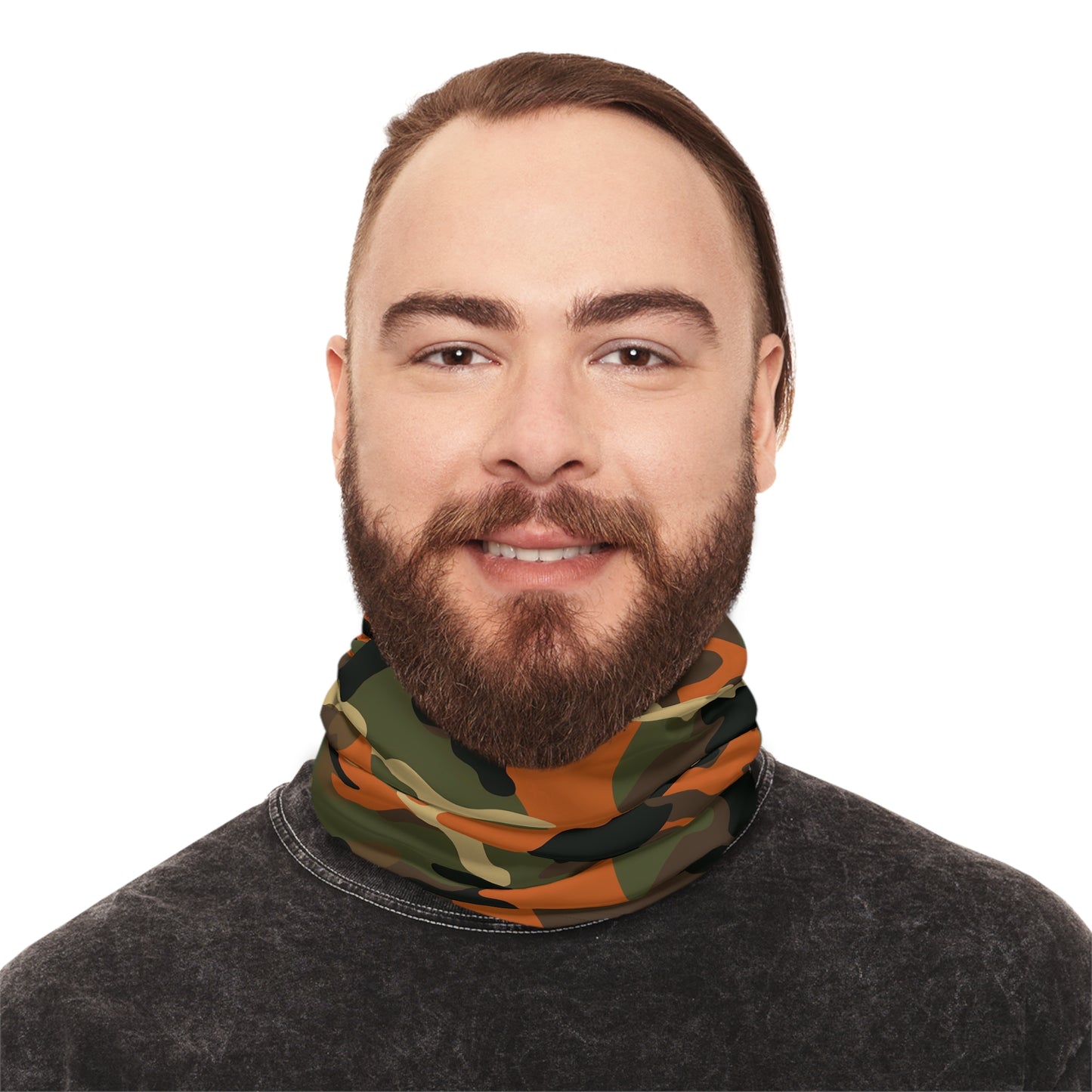 Orange Camo Neck Gaiter