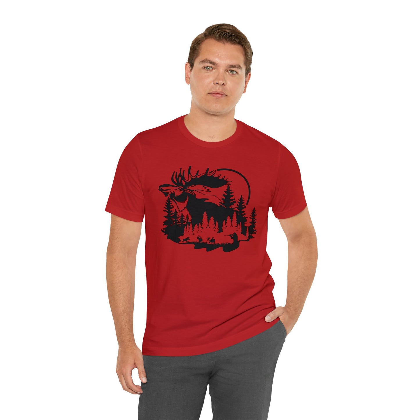 Moose Hunting Scene T-Shirt