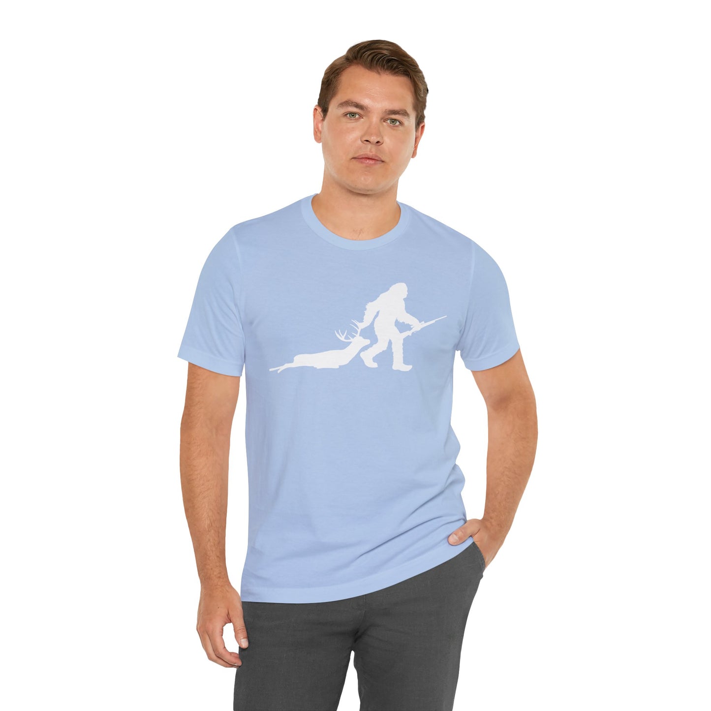 Bigfoot Dragging Deer T-Shirt