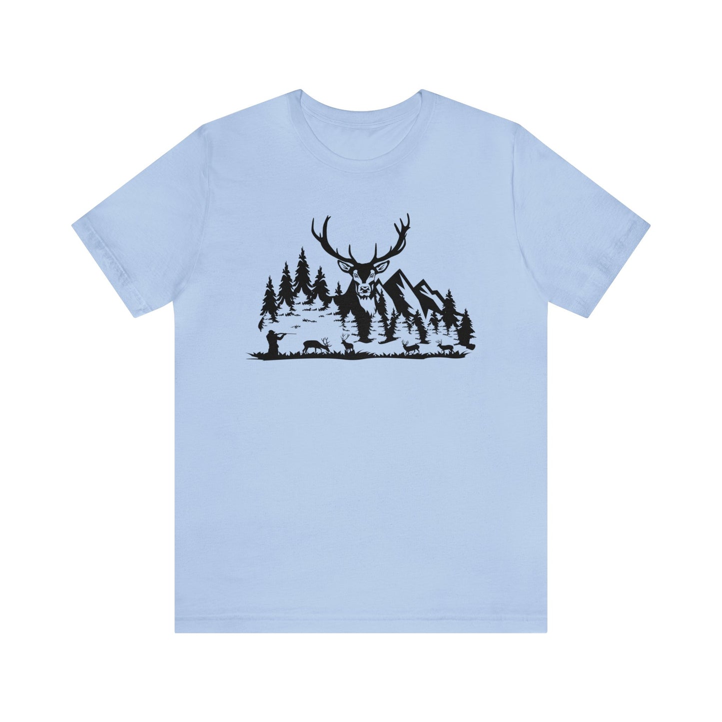 Elk Hunting Mountain Scene T-Shirt