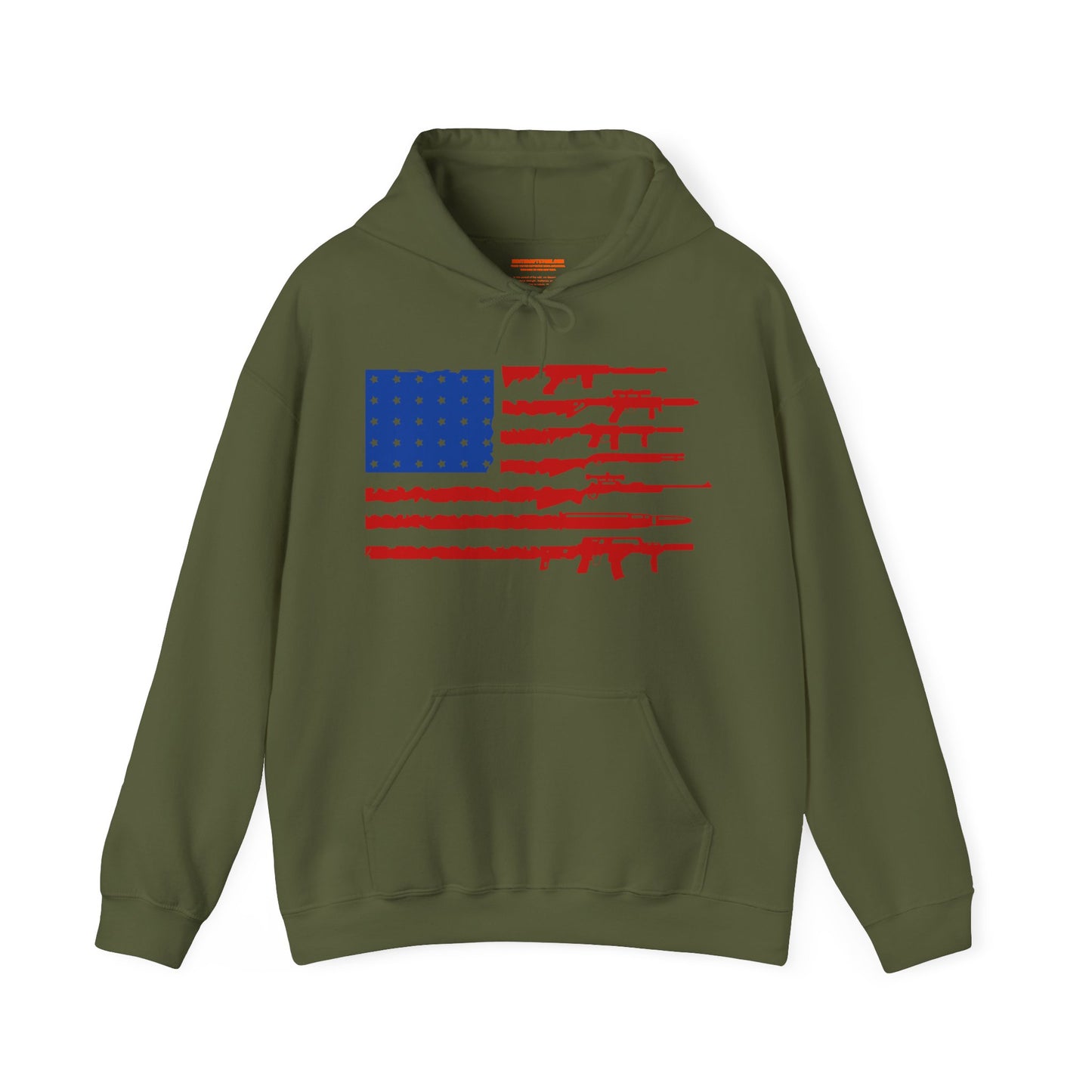 USA Gun Flag Hooded Sweatshirt