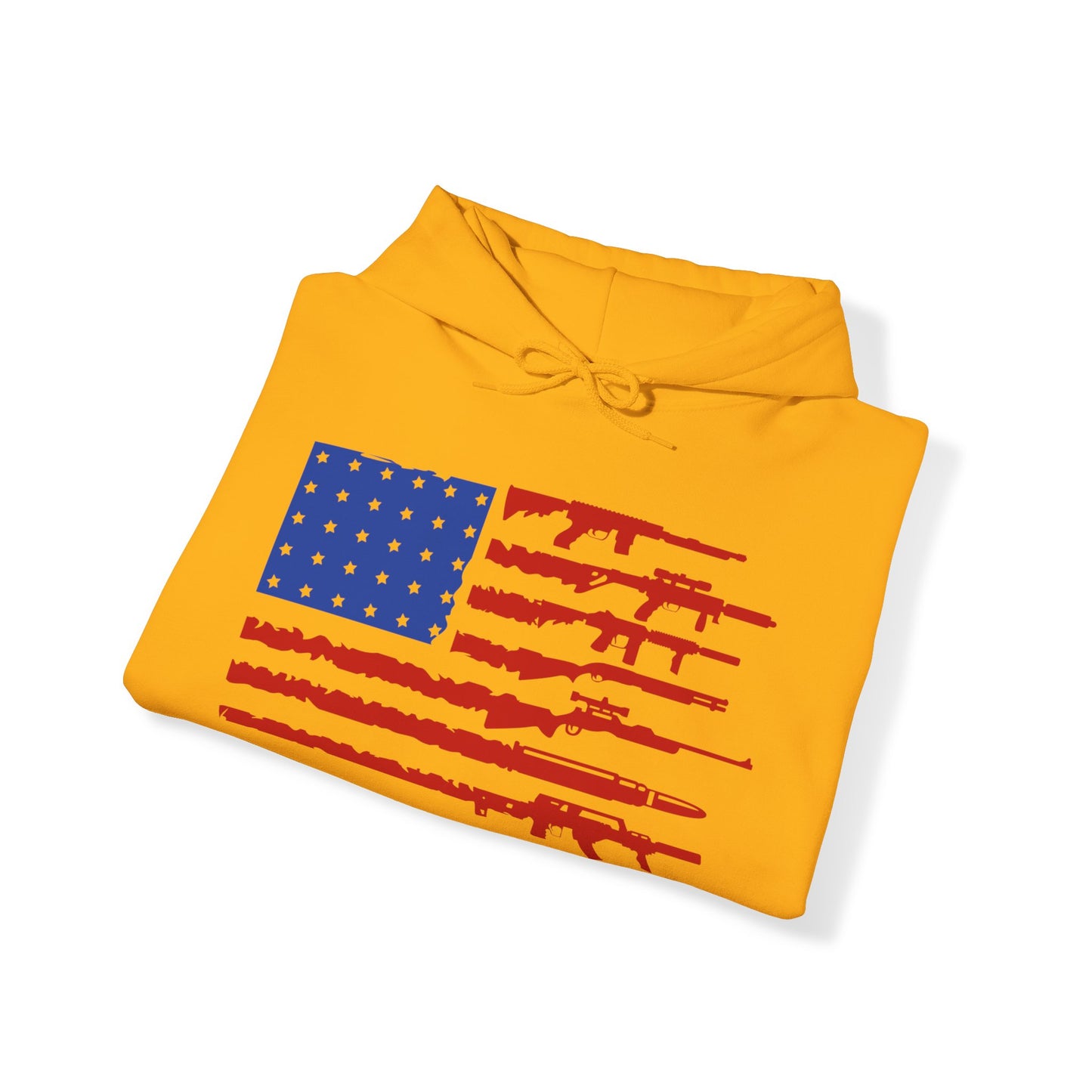 USA Gun Flag Hooded Sweatshirt