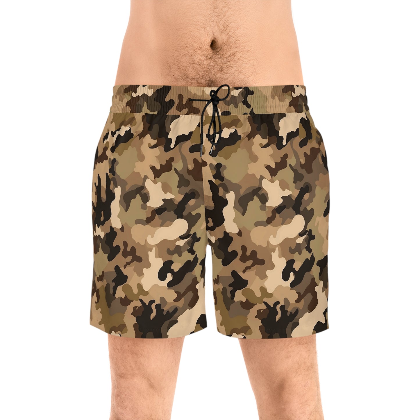 Brown Camo Swim Trunks