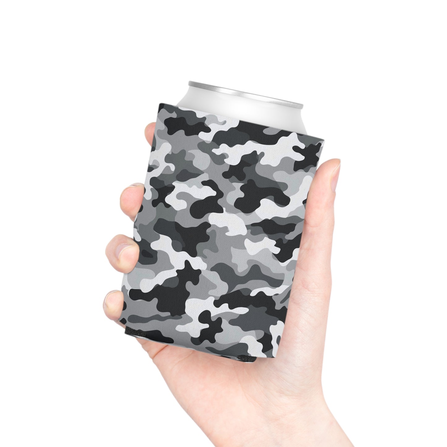 White Camo Can Cooler