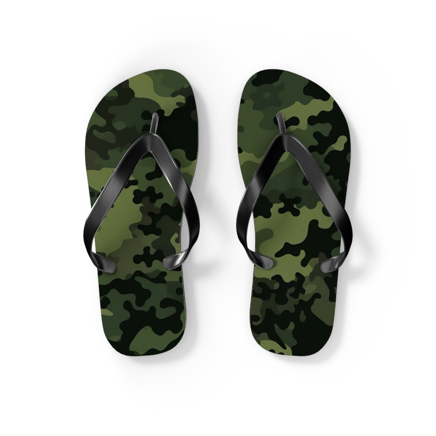 Green Camo Flip Flops