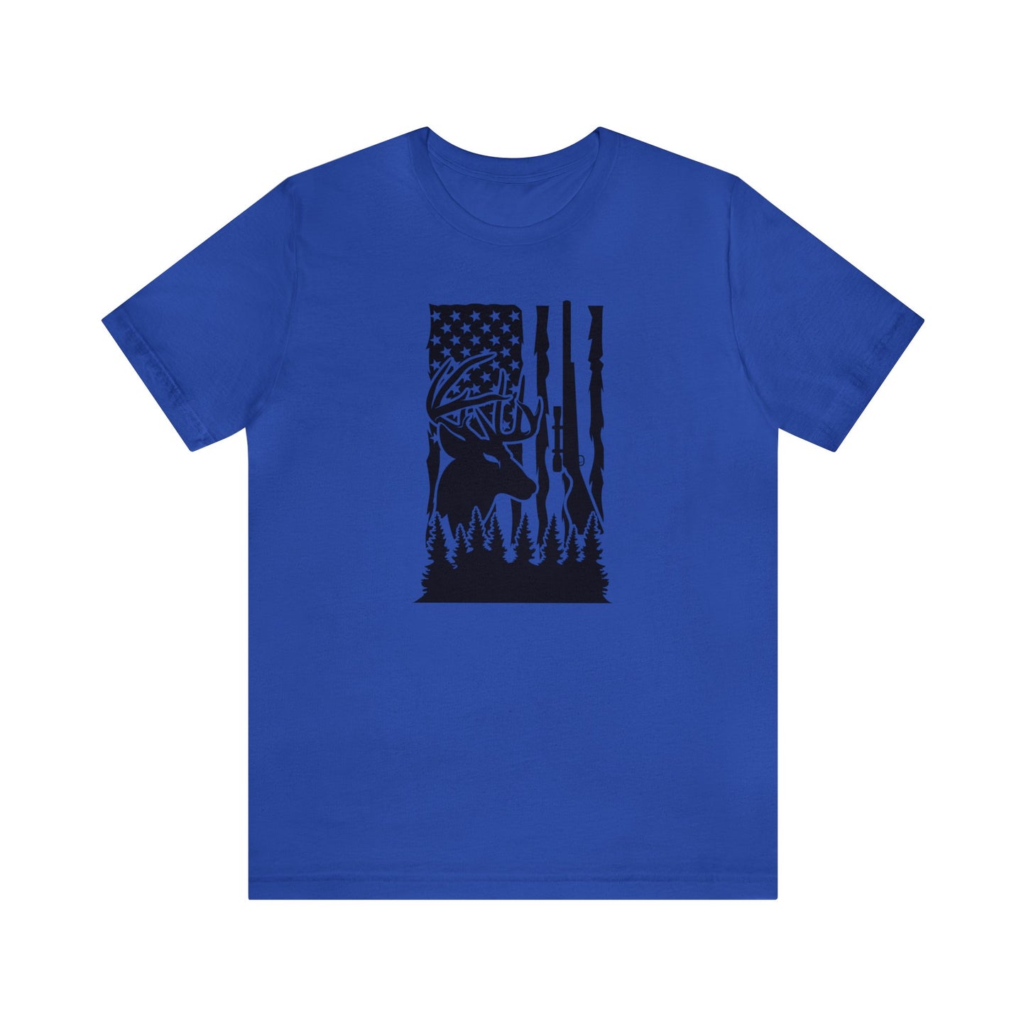 Deer Gun American Flag T-Shirt