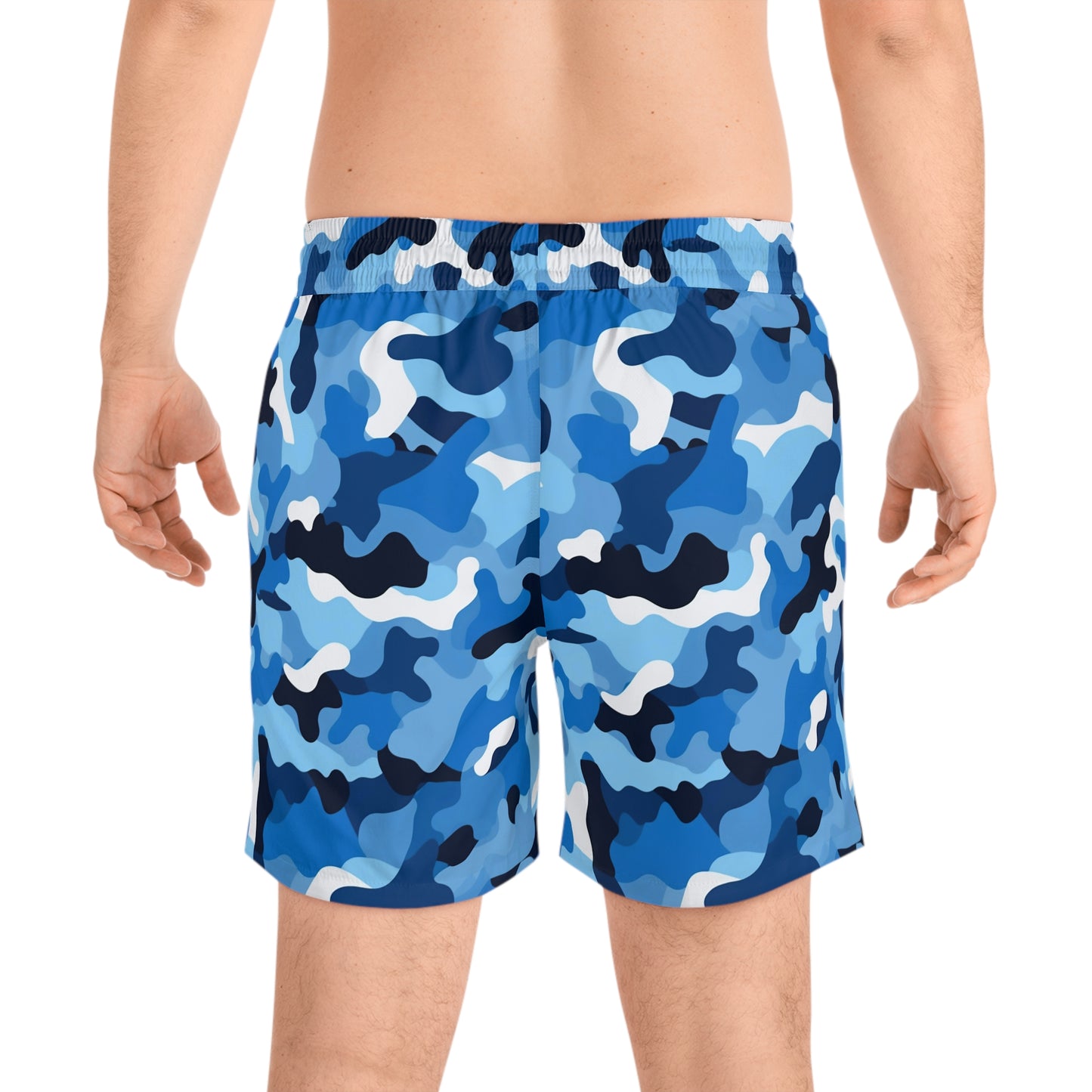 Blue Camo Swim Trunks