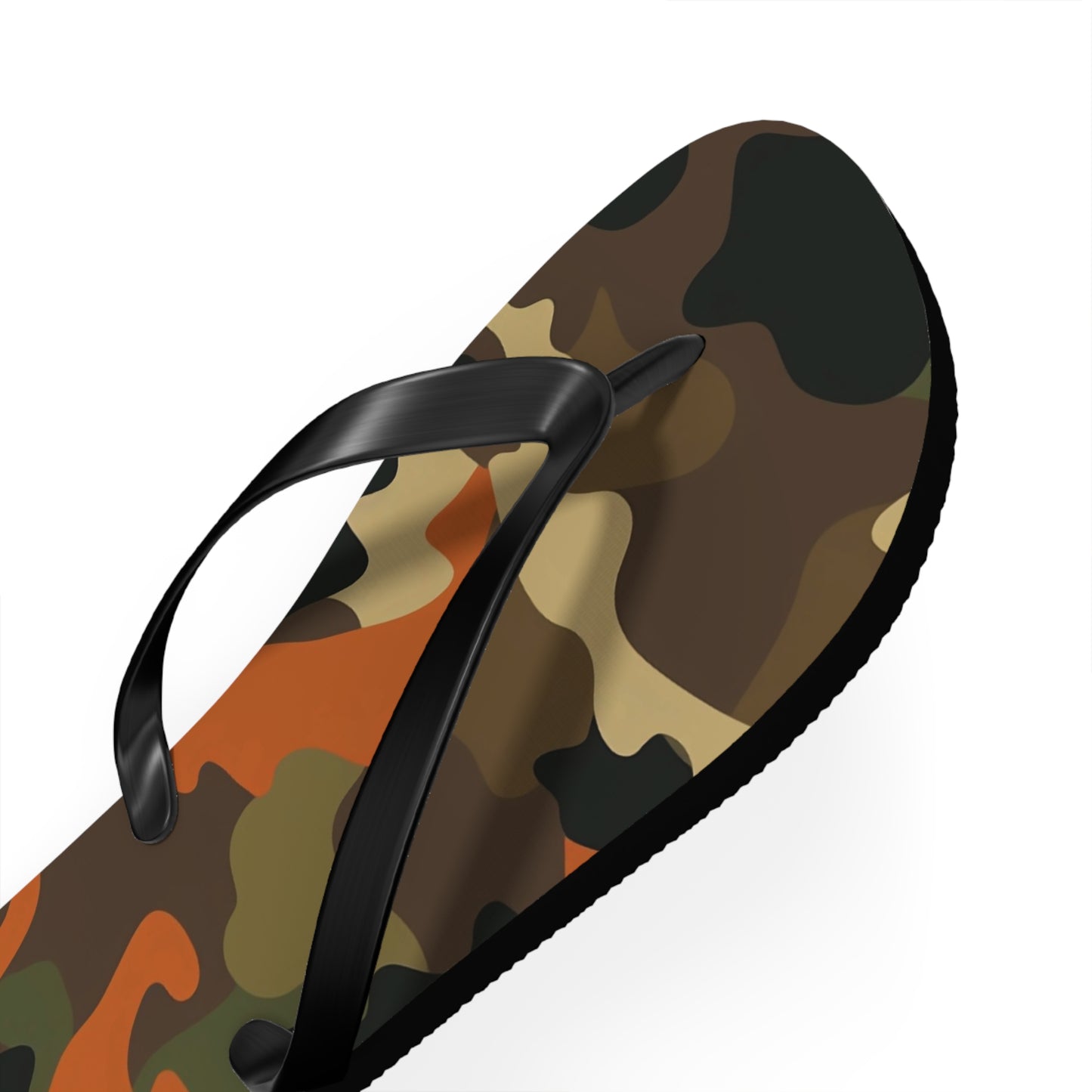 Orange Camo Flip Flops