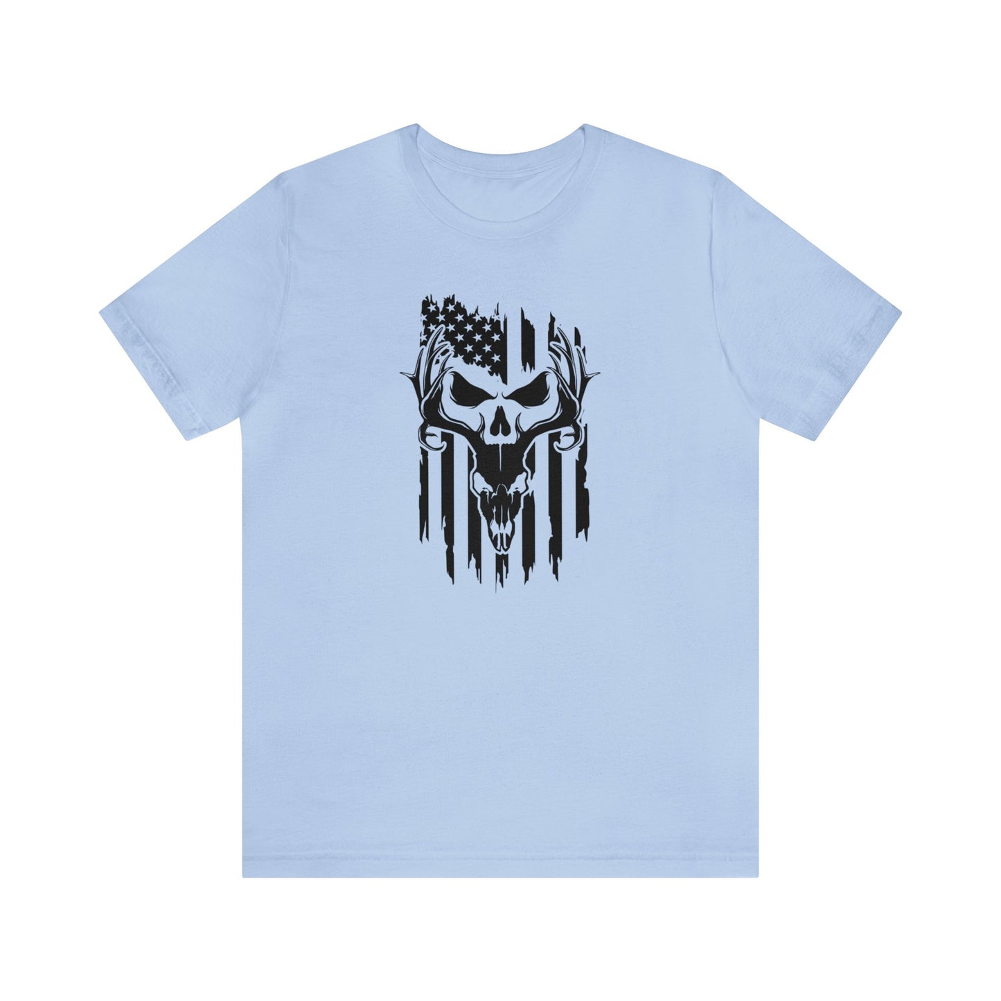 Deer Skull American Flag T-Shirt