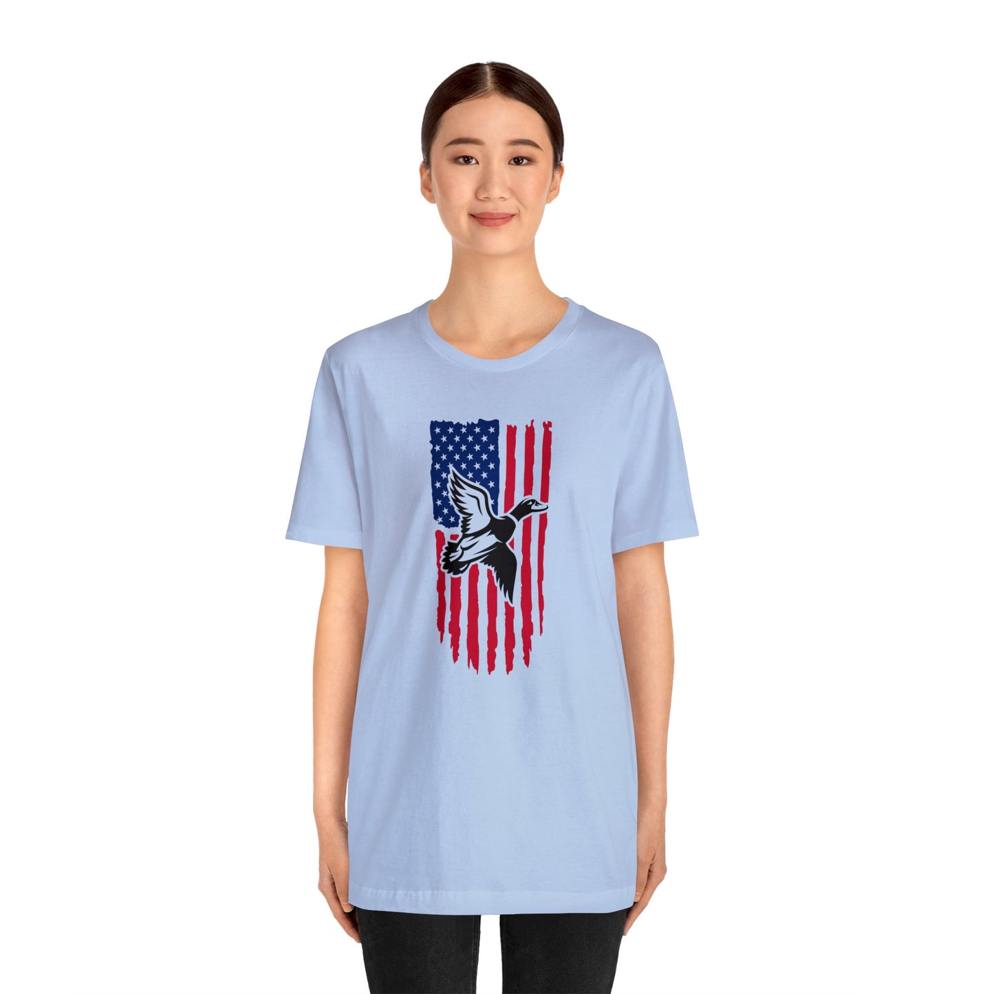 Duck Flying American Flag T-Shirt