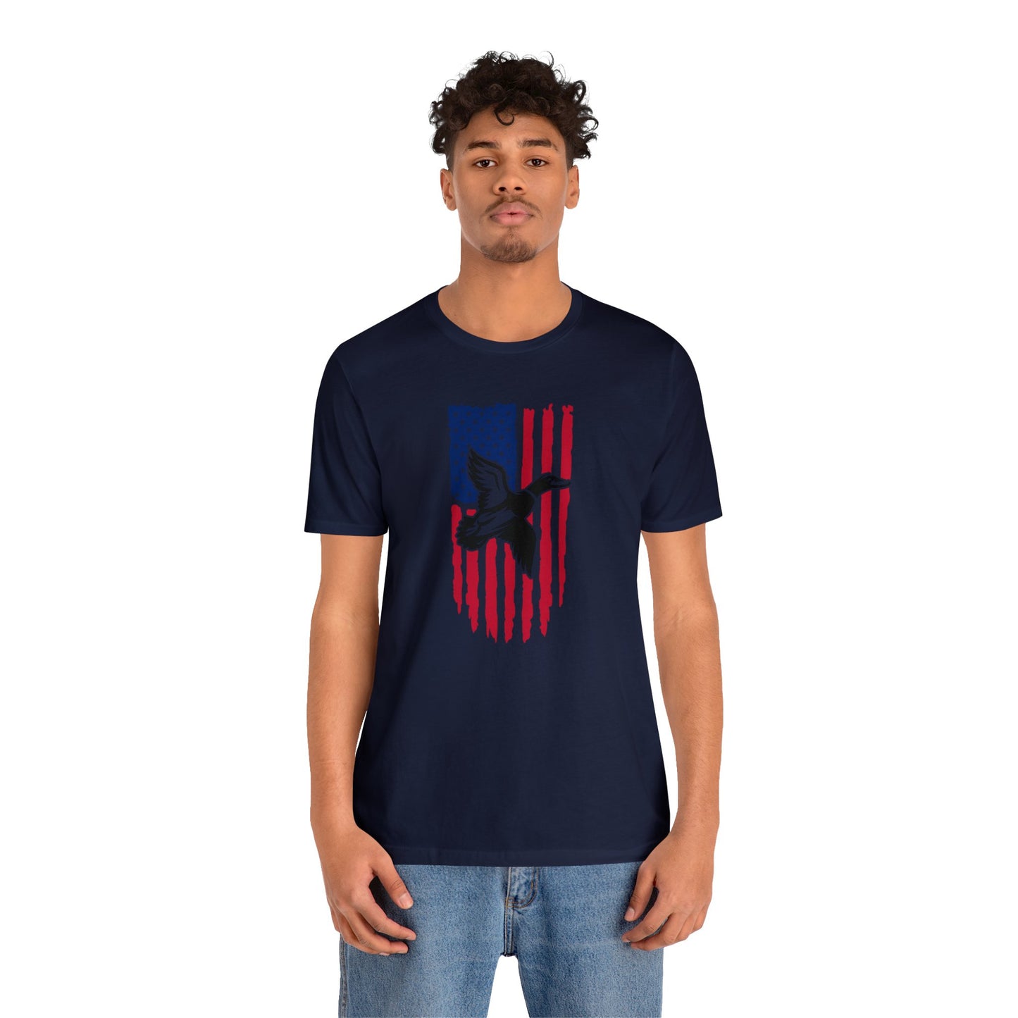 Duck Flying American Flag T-Shirt