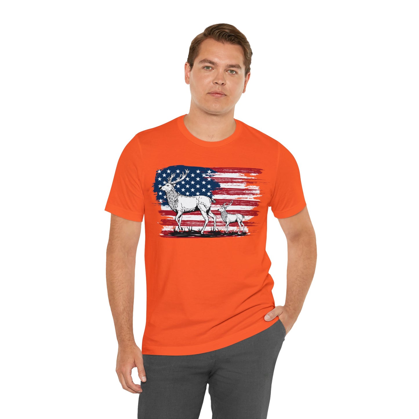 Elk American Flag T-Shirt