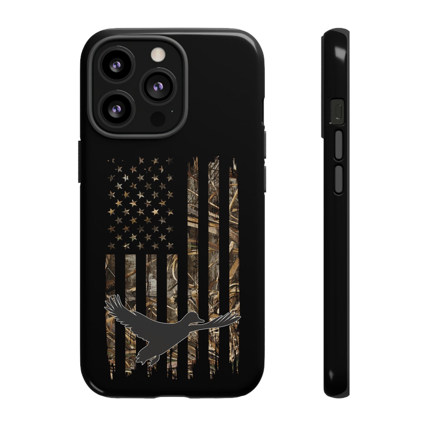 Camo Duck American Flag Phone Case