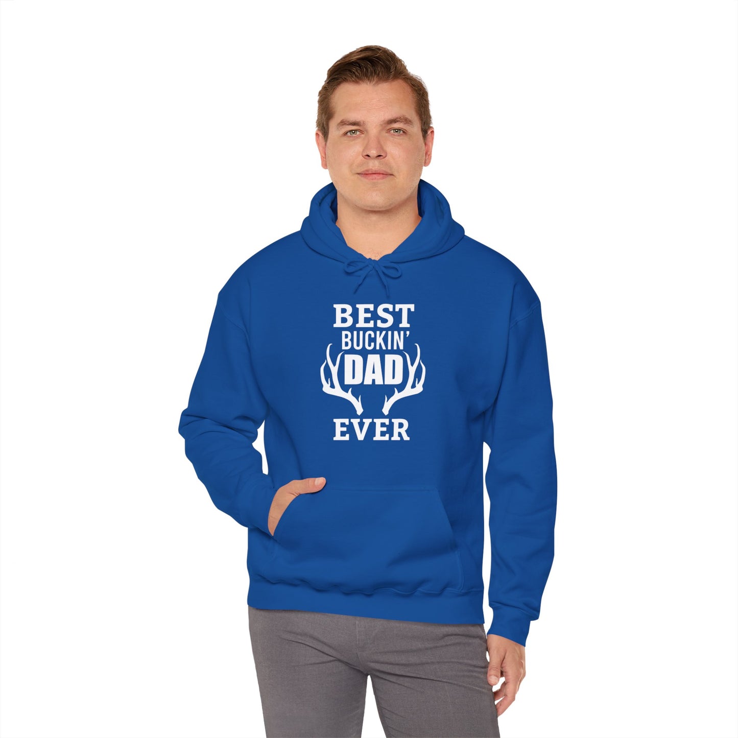 Best Buckng Dad Ever Antler Hooded Sweatshirt