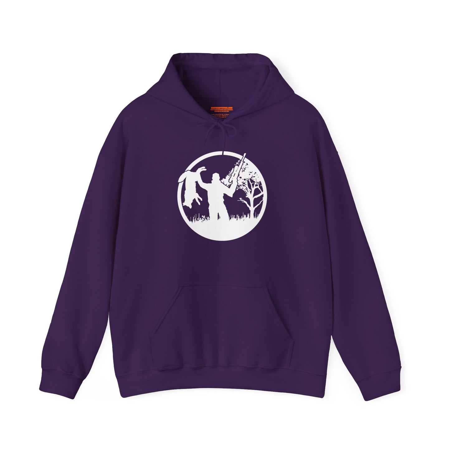 Coyote Hunter Holding Coyote White Circle Hooded Sweatshirt