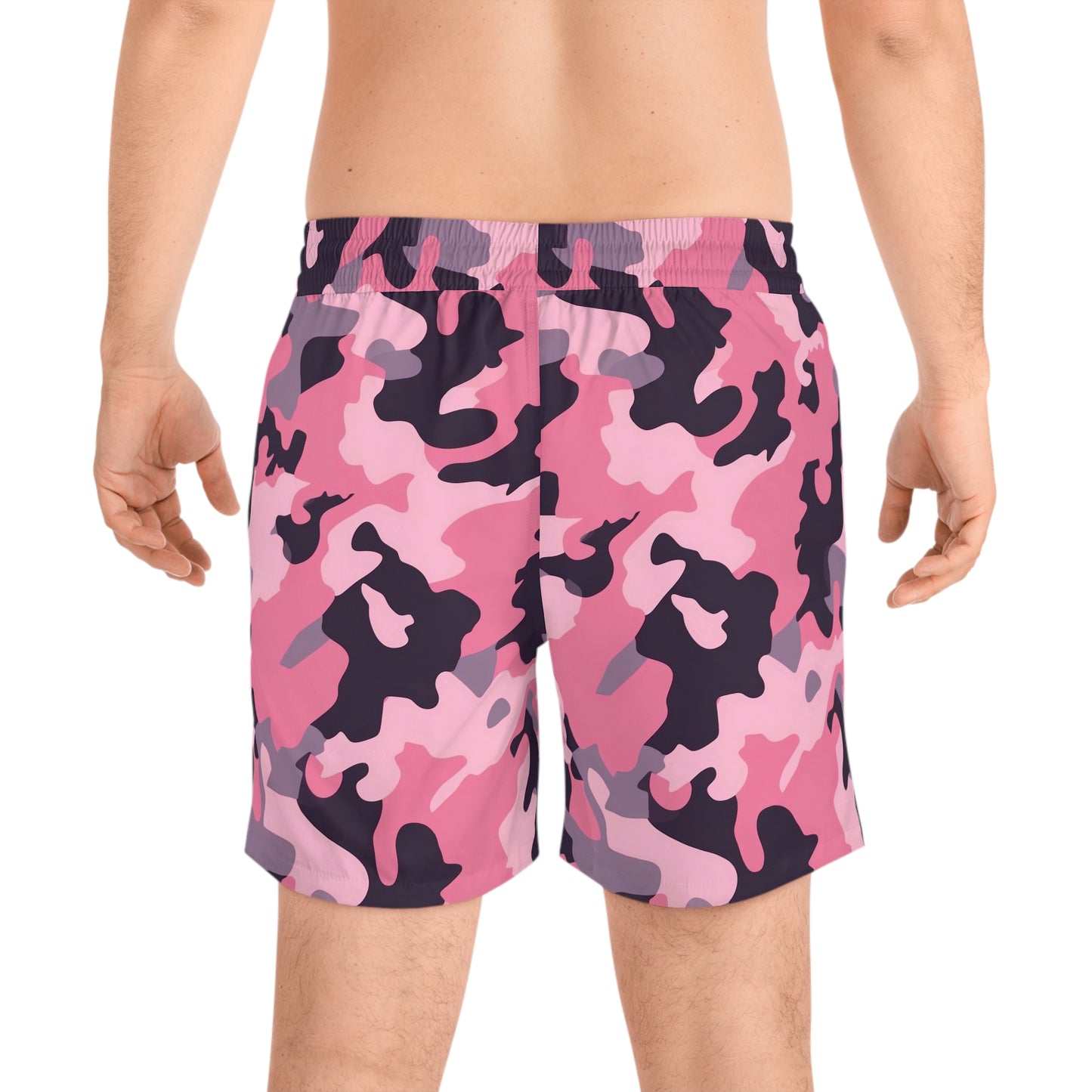 Pink Camo Swim Trunks