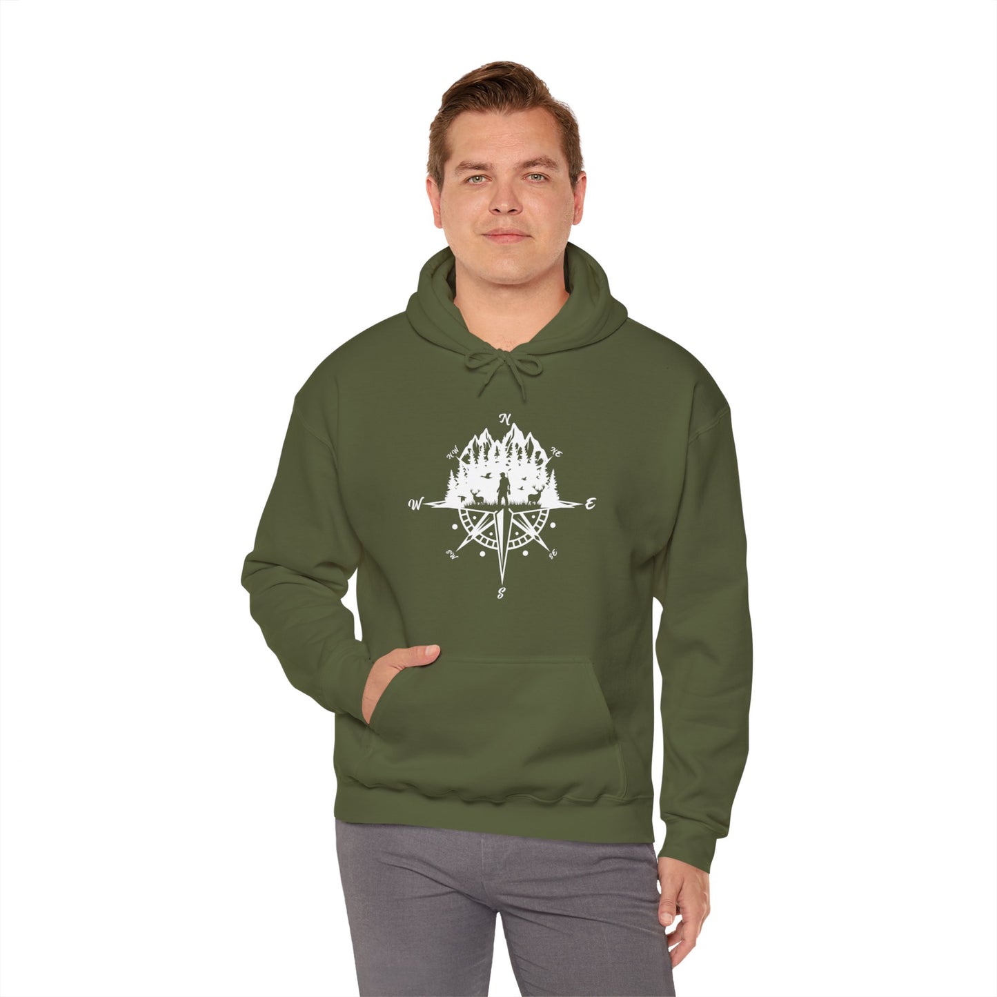 Hunting Compass Hooded Sweatshirt