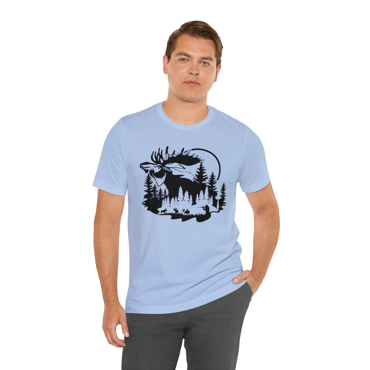 Moose Hunting Scene T-Shirt