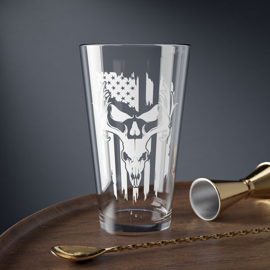 Deer Skull Hunting Pint Glass