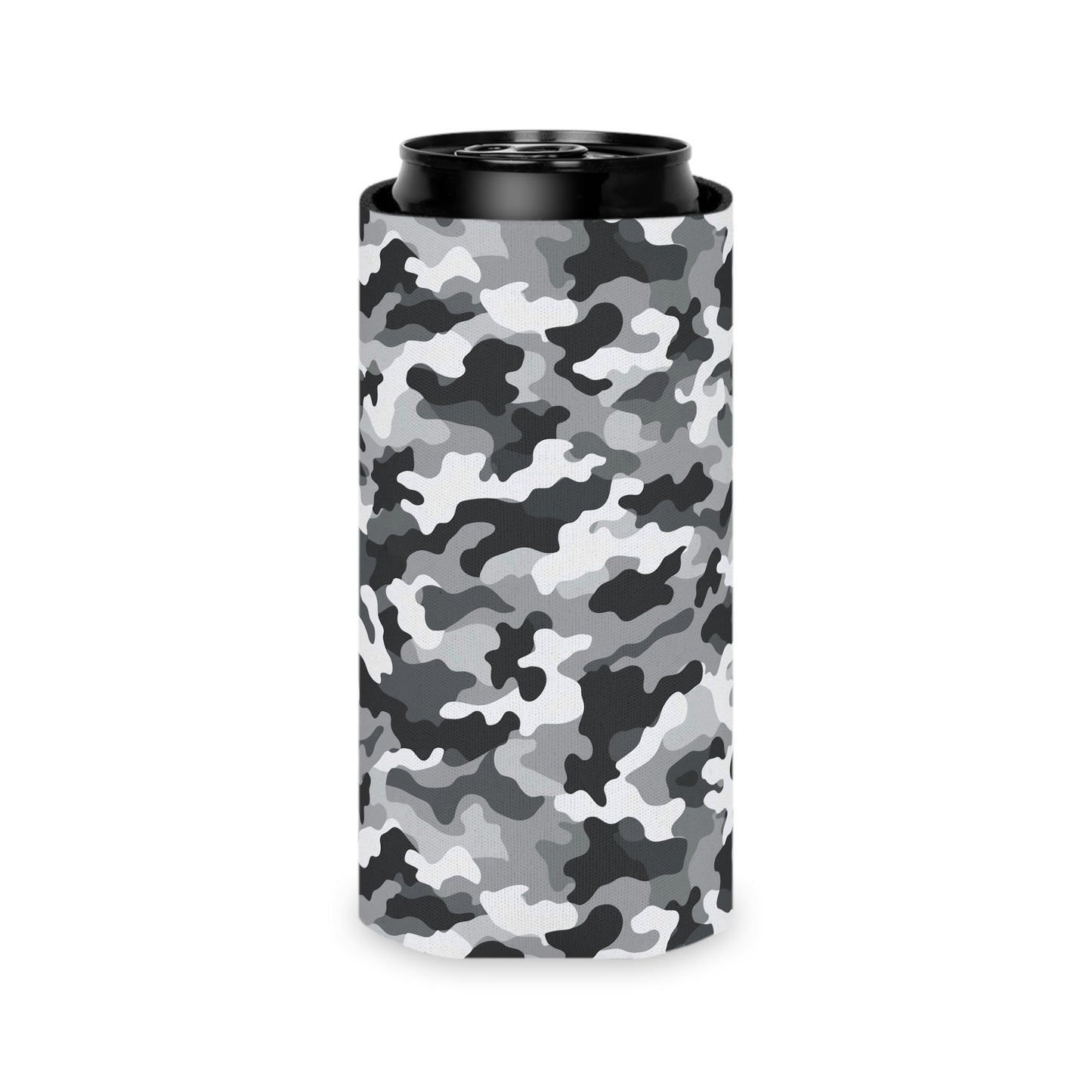 White Camo Can Cooler