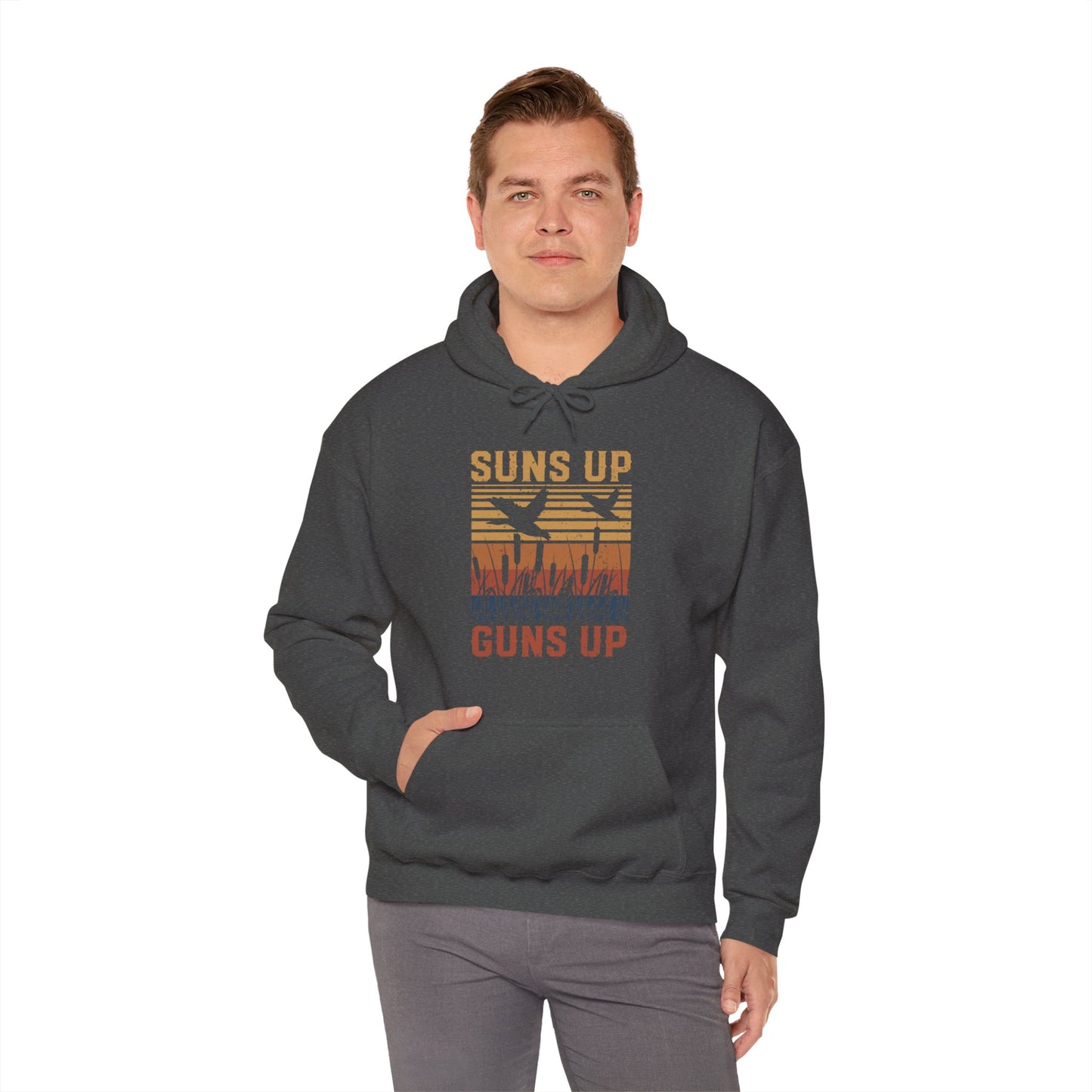 Suns Up Guns Up Duck Hunting Hooded Sweatshirt