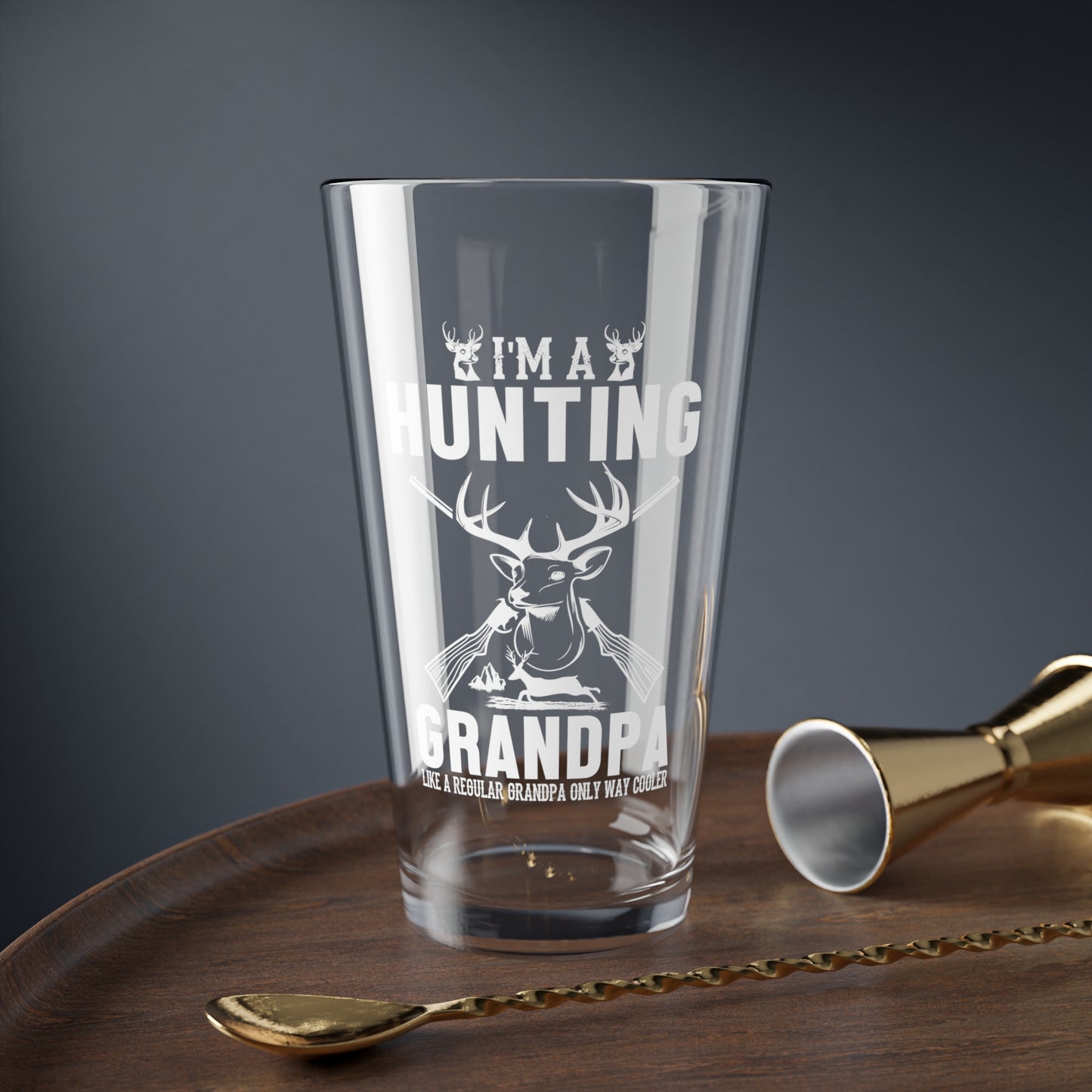 I'm A Hunting Grandpa Pint Glass