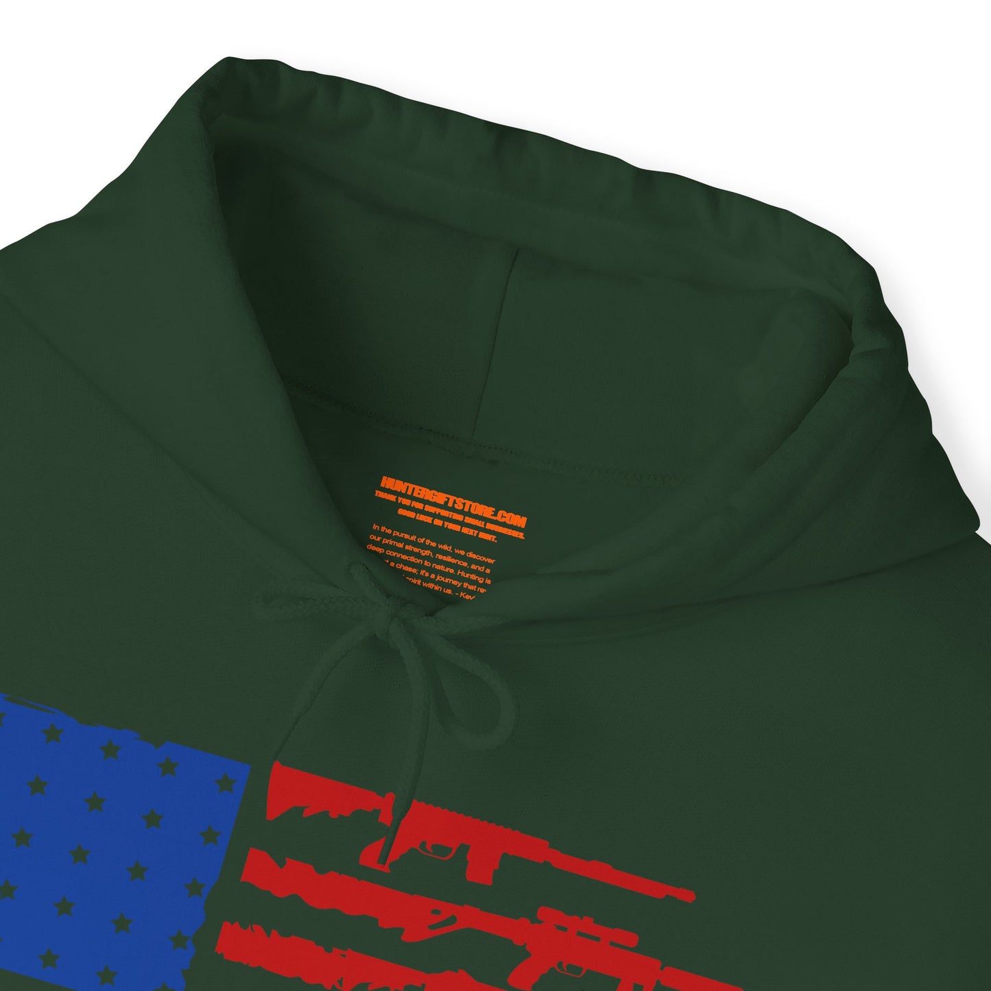 USA Gun Flag Hooded Sweatshirt