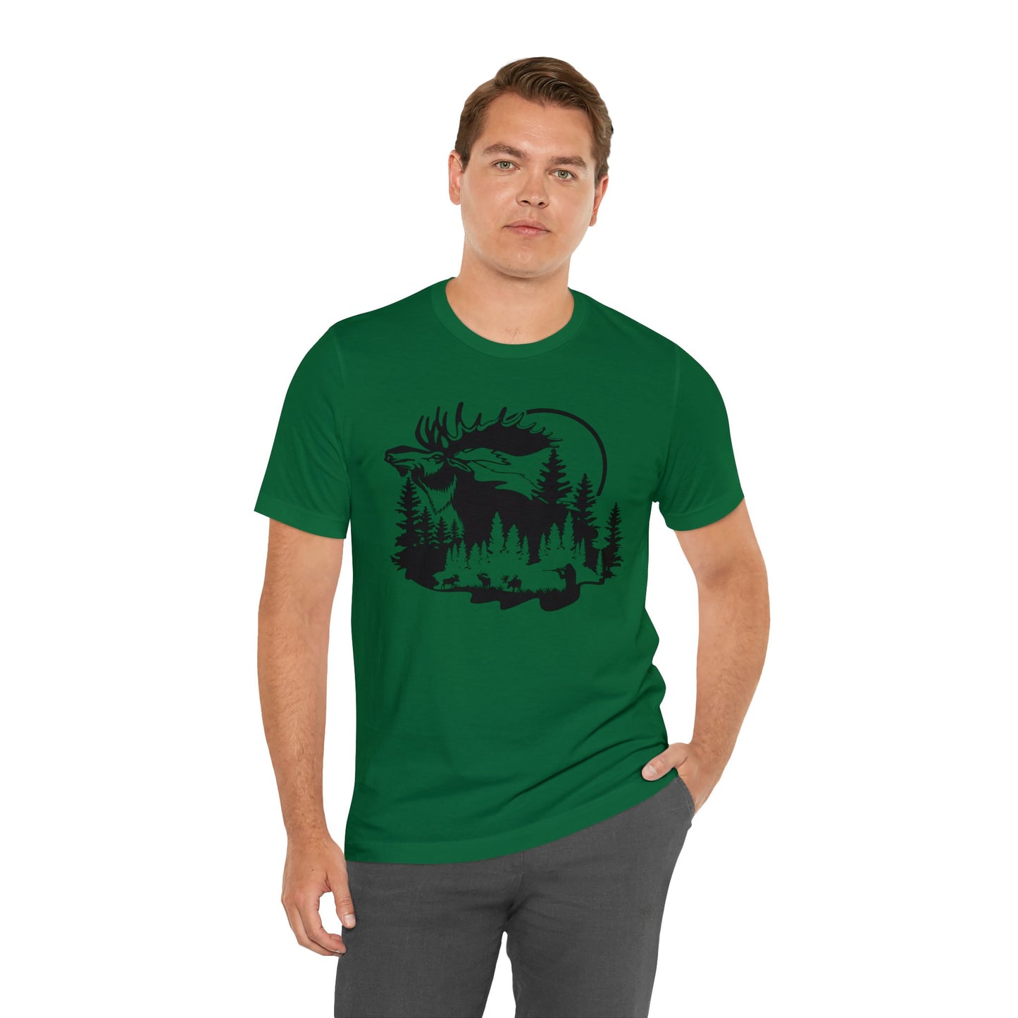 Moose Hunting Scene T-Shirt