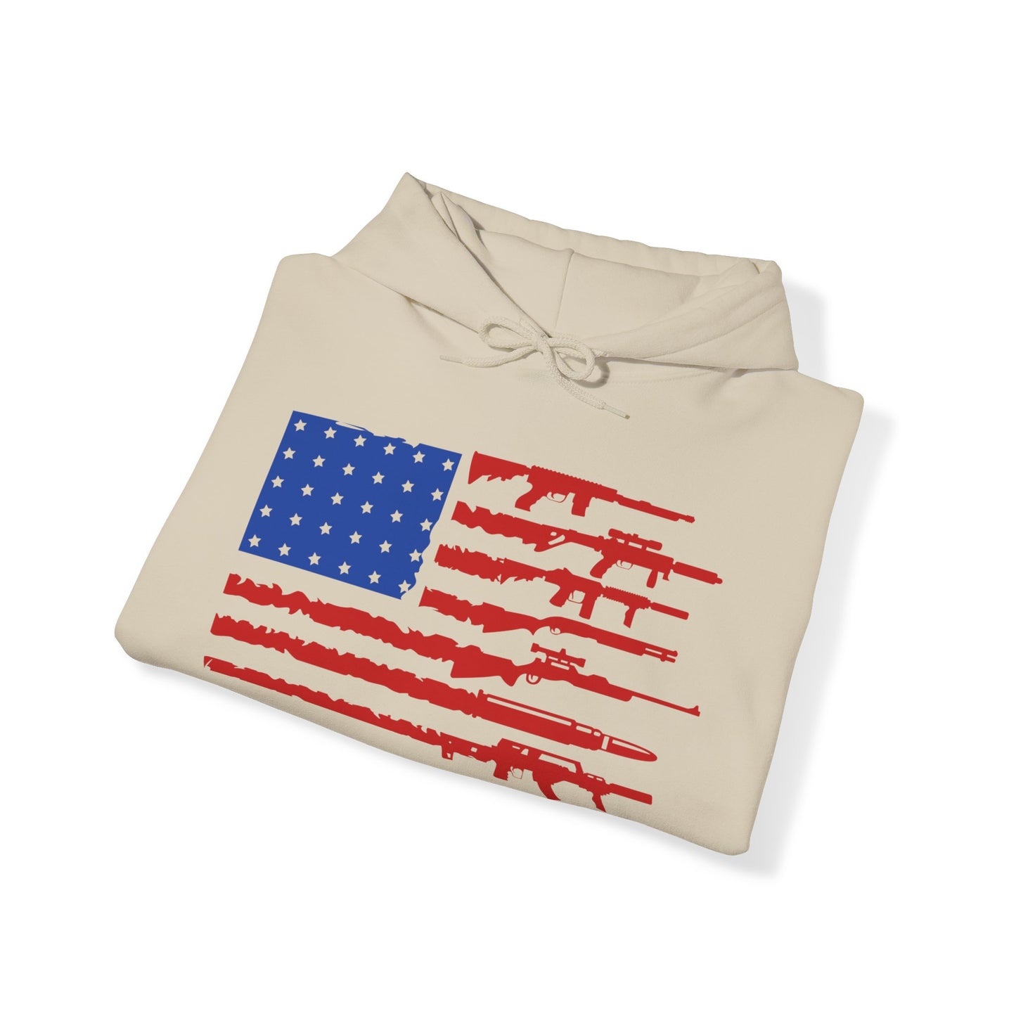 USA Gun Flag Hooded Sweatshirt