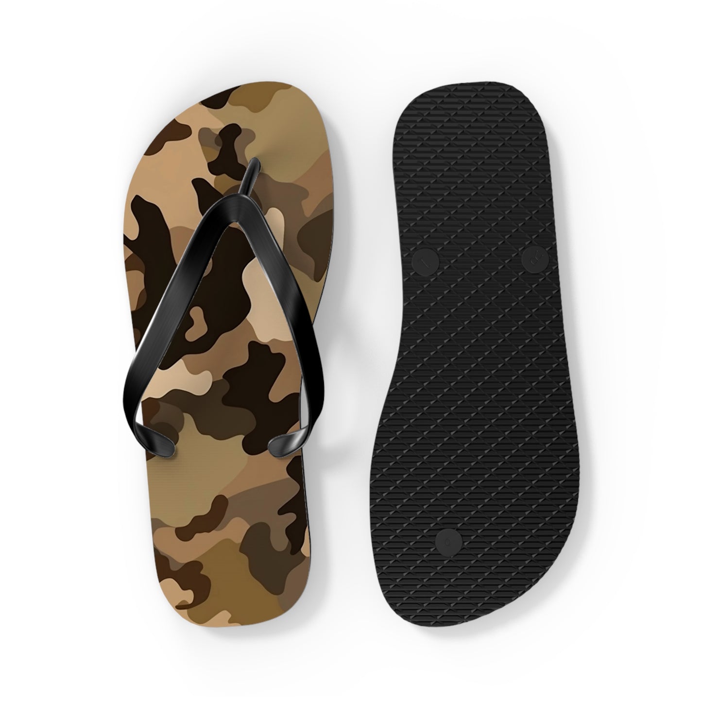 Brown Camo Flip Flops