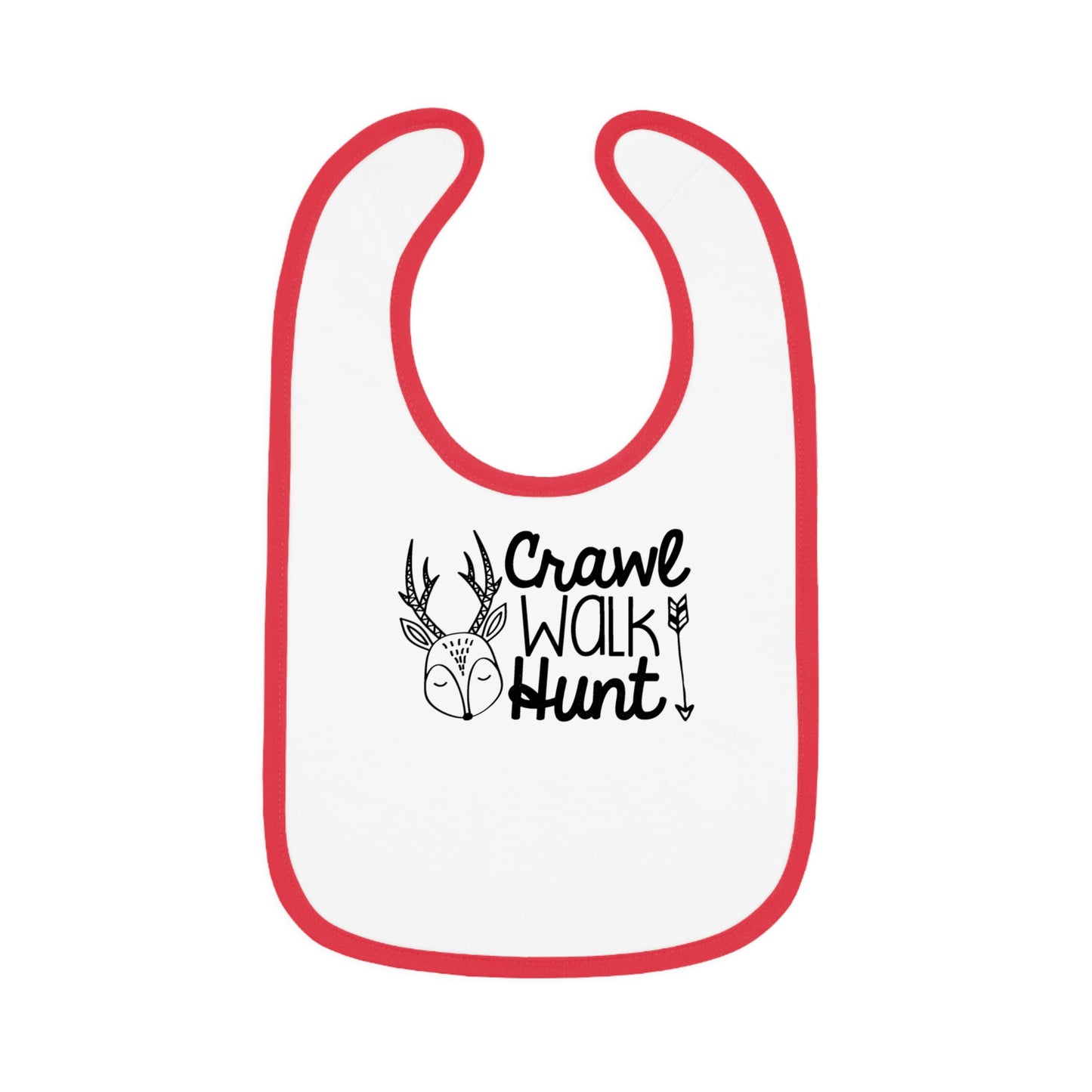 Crawl Walk Hunt Baby Jersey Bib