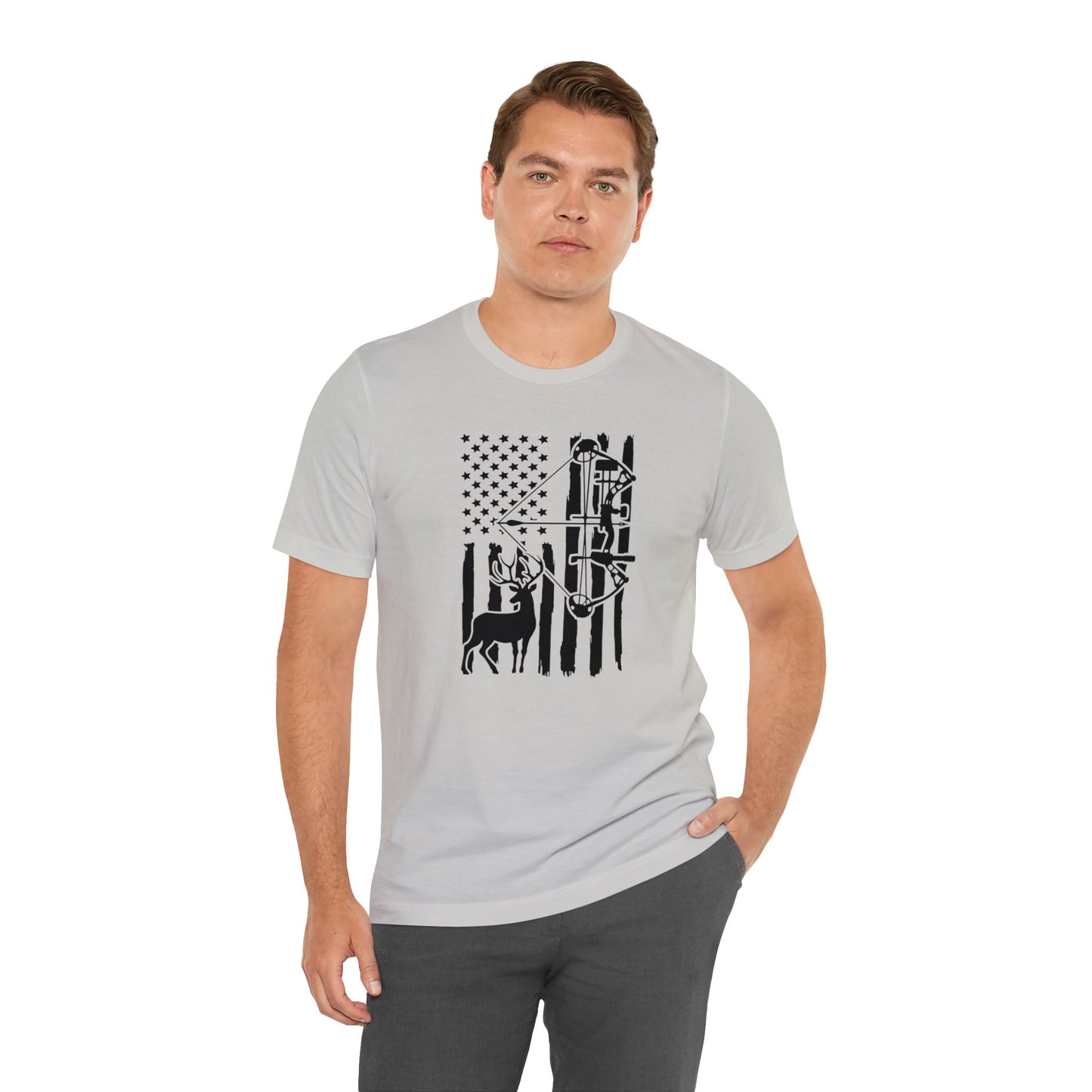 Bow Hunting American Flag T-Shirt