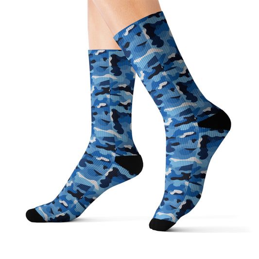 Blue Camo Socks