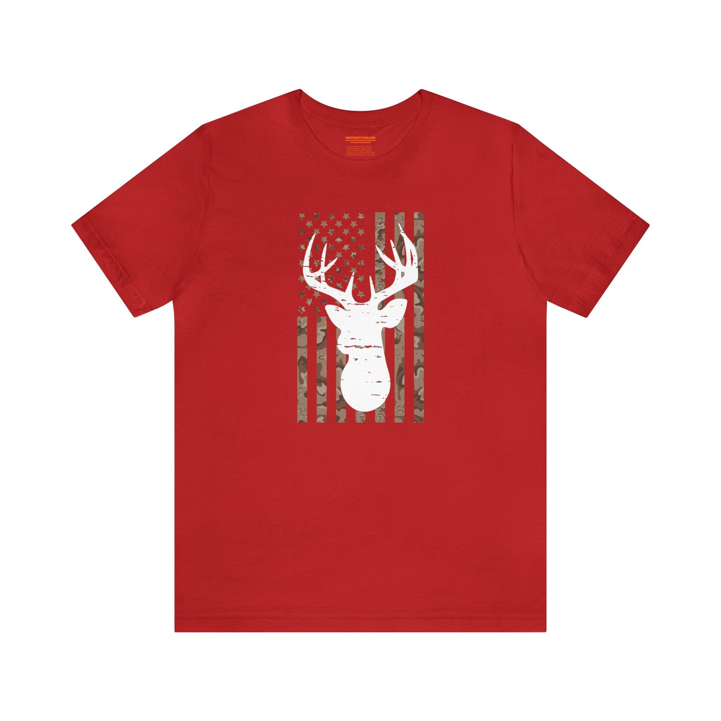 American Flag Brown Camo Deer T-Shirt