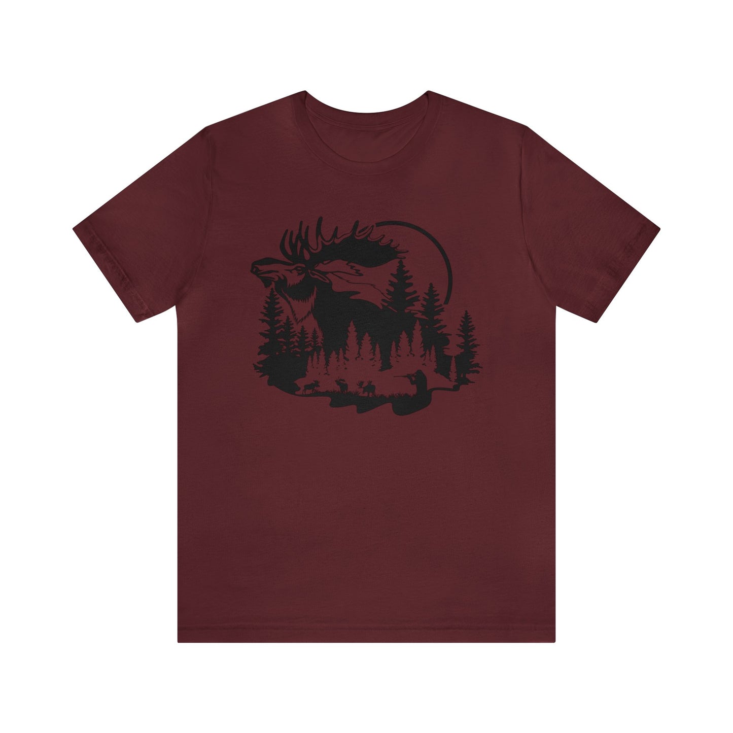 Moose Hunting Scene T-Shirt