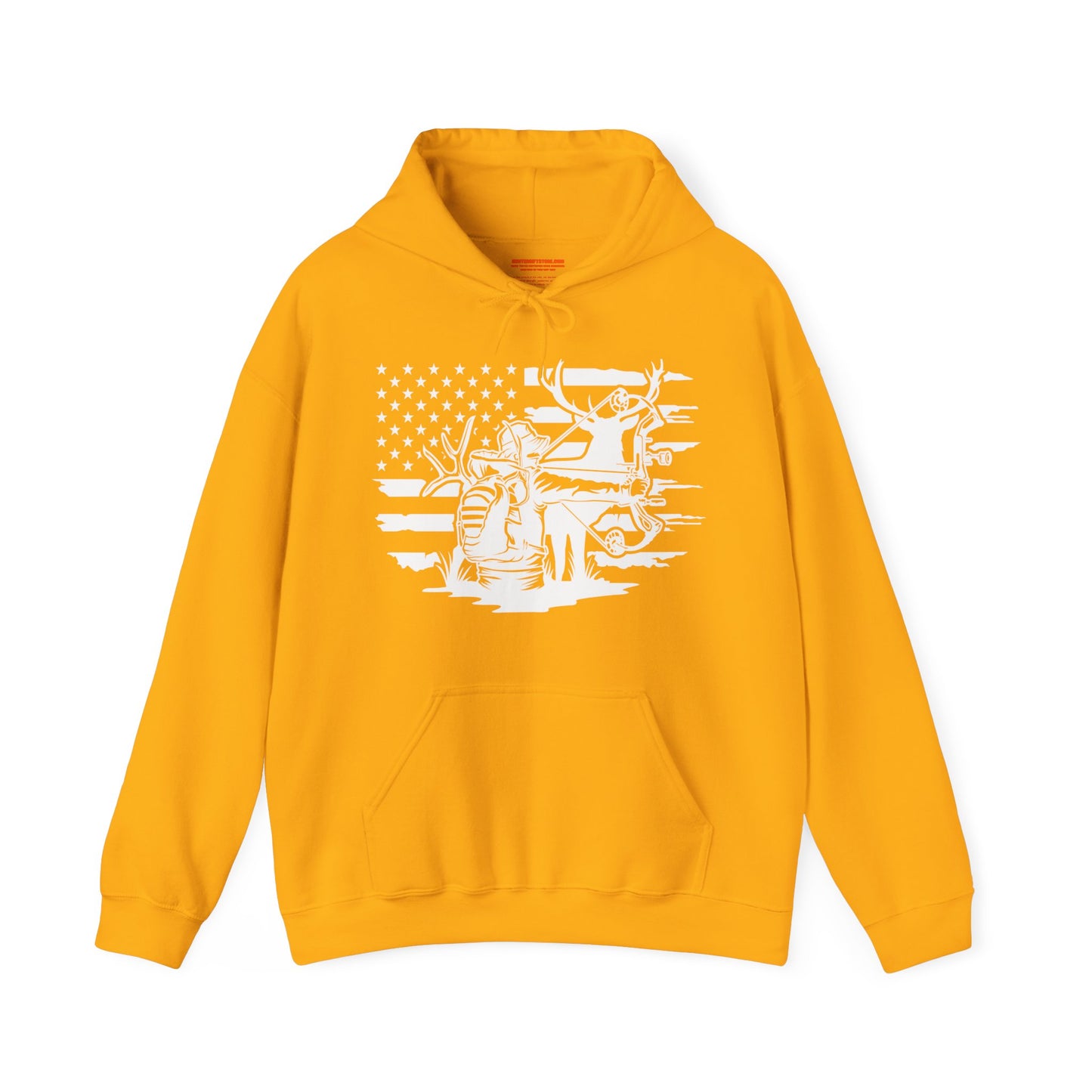 US Deer Bowhunting Flag Hooded Sweatshirt