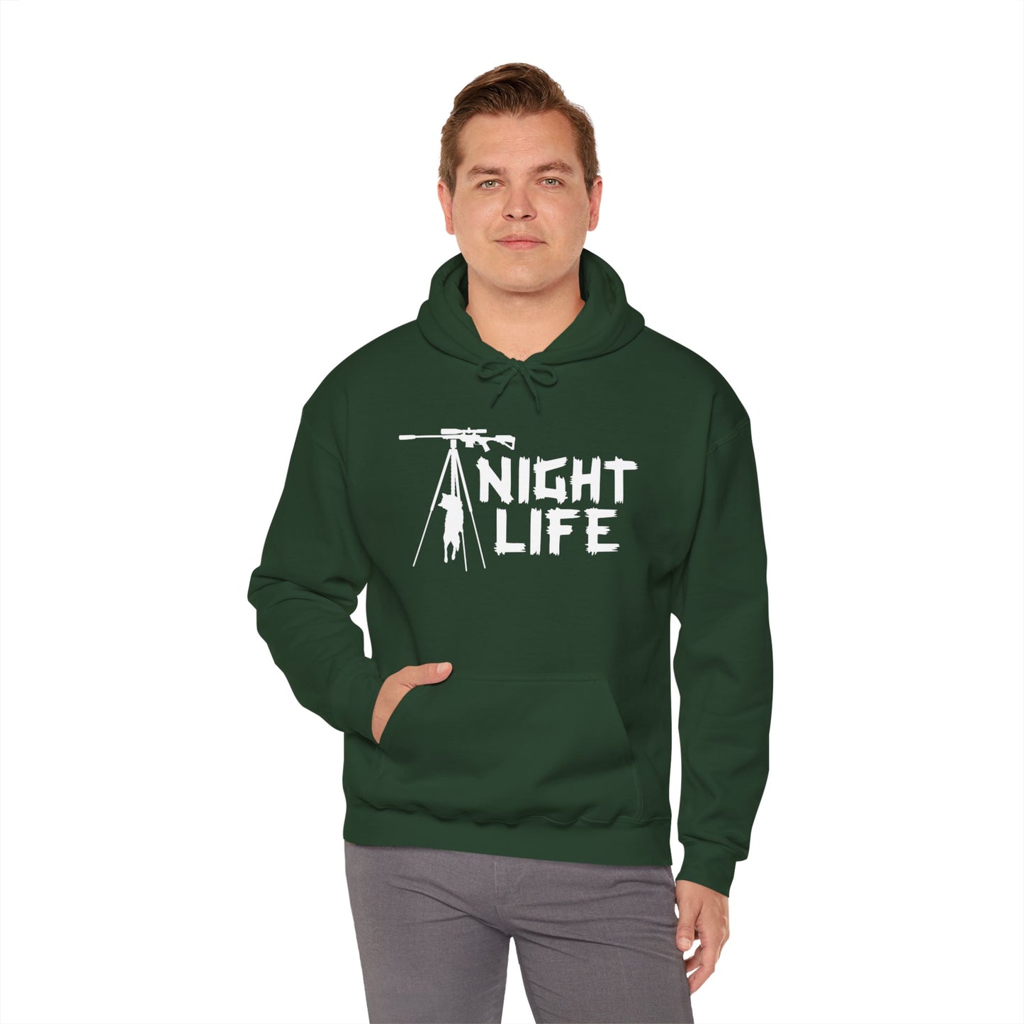 Coyote Hunting Night Night Life Hooded Sweatshirt