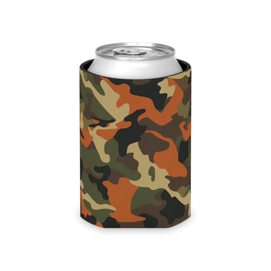 Orange Camo Can Cooler