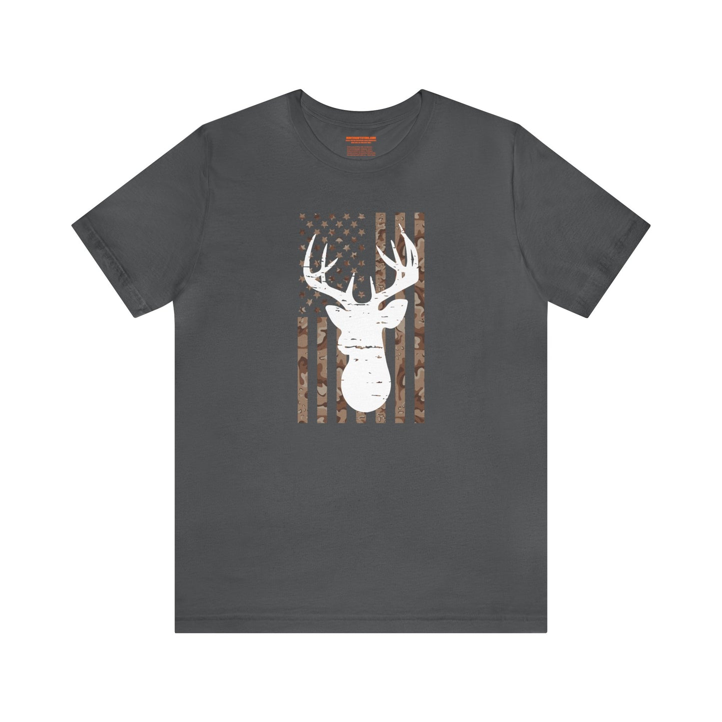 American Flag Brown Camo Deer T-Shirt