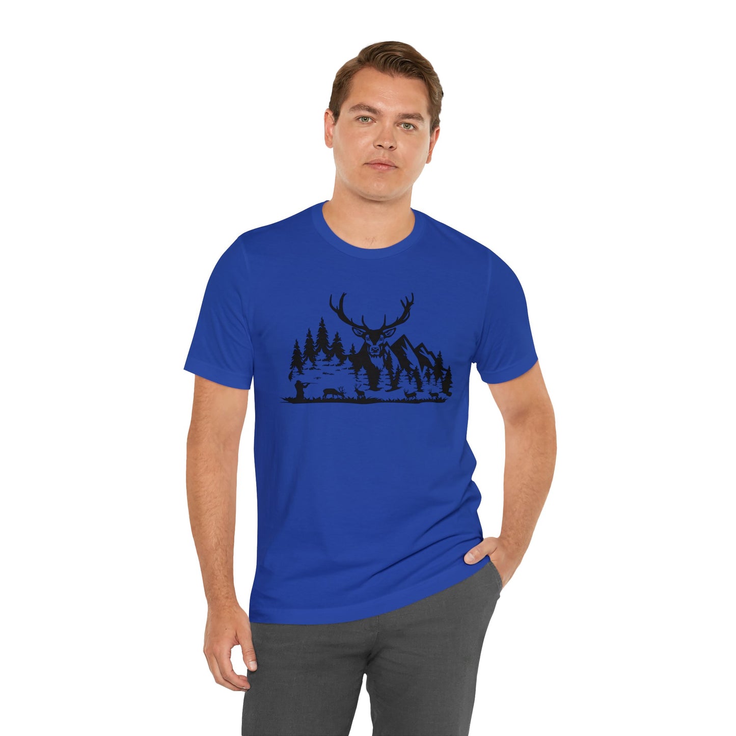 Elk Hunting Mountain Scene T-Shirt