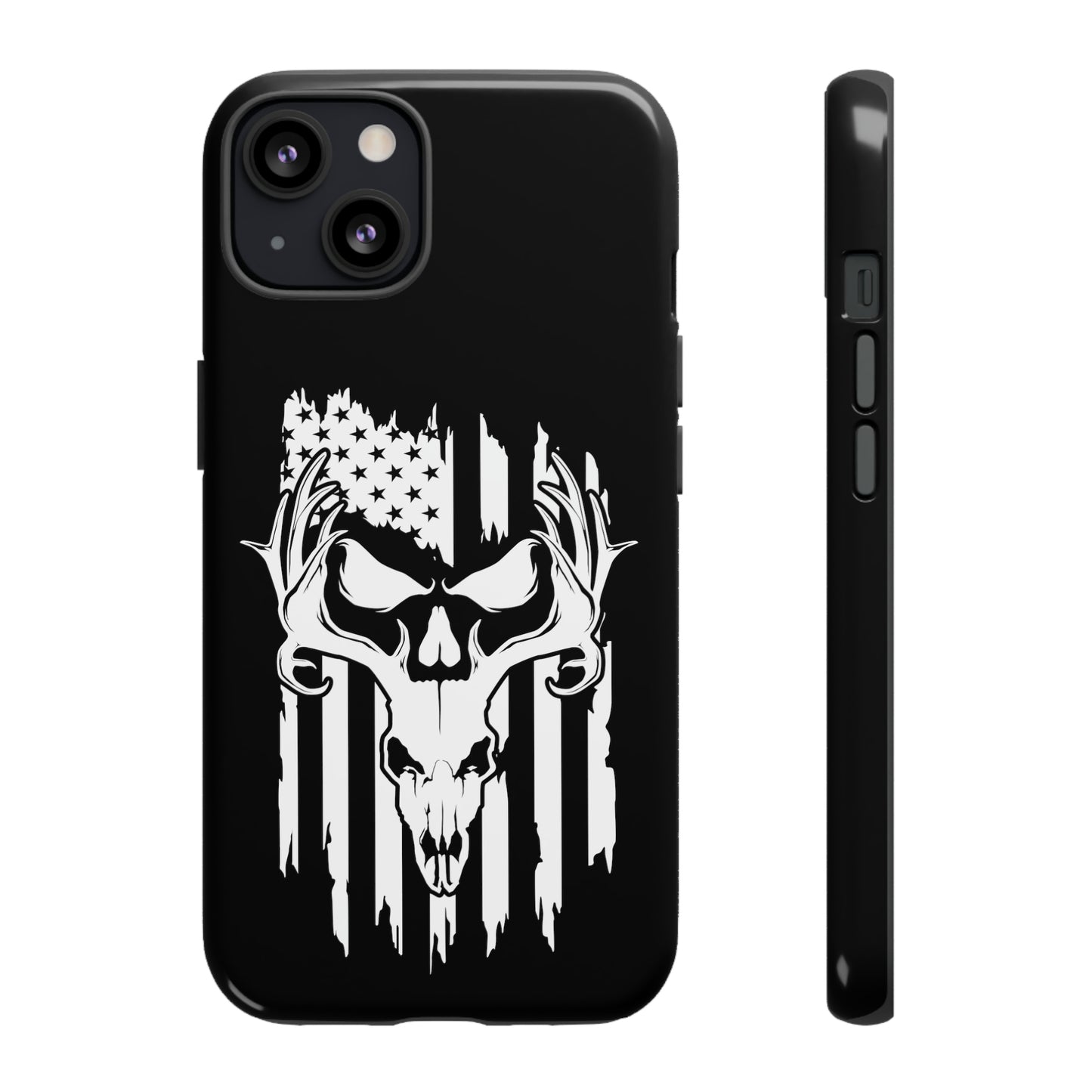 Deer Skull American Flag Phone Case