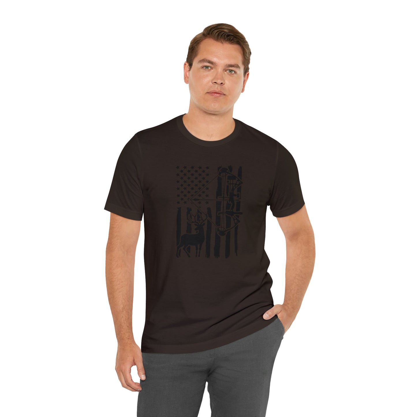 Bow Hunting American Flag T-Shirt